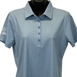 Travis Mathew Patron Tequila Golf Polo Shirt Womens Small Golfer Golfing Blue